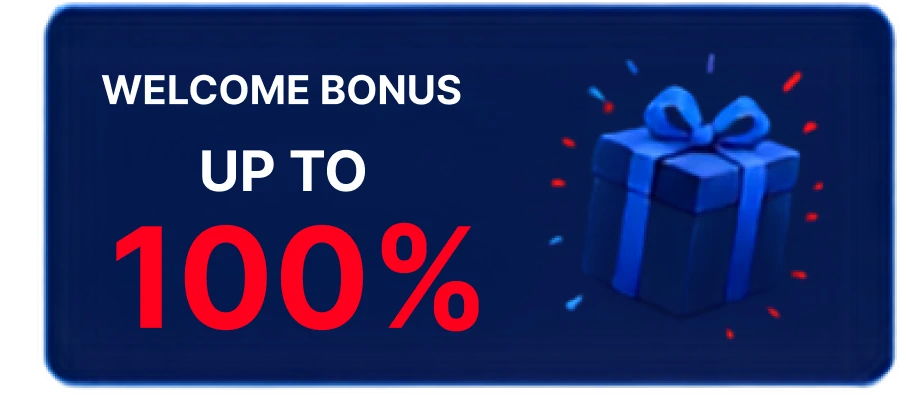 Welcome bonus up to 100%